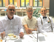 Michel, Hans en Pieter tijdens het diner