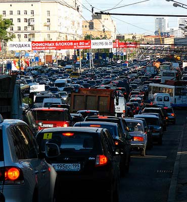 Moskou verkeersinfarct (foto son4dad via Flickr)